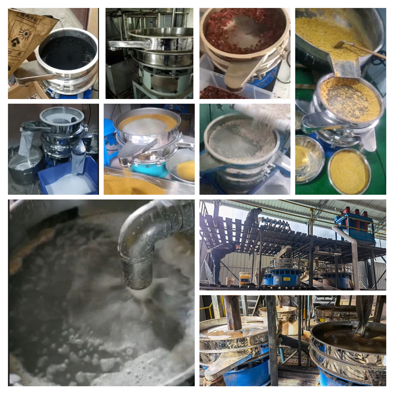 圓形振動篩適用行業(yè)：食品，陶瓷，醫(yī)藥，冶金，化工等行業(yè)。