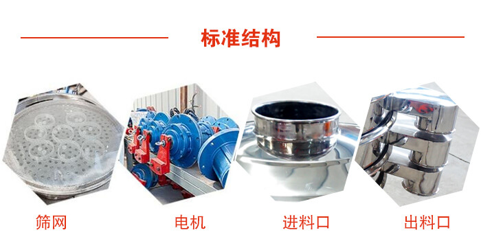 標準篩，篩網(wǎng)，電機，進料口，出料口